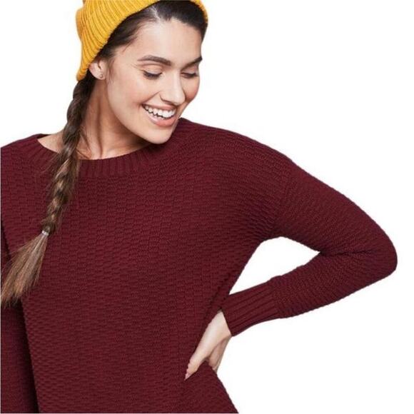 United by Blue red knit sweater long sleeve responsible durable goods size small - Picture 6 of 9